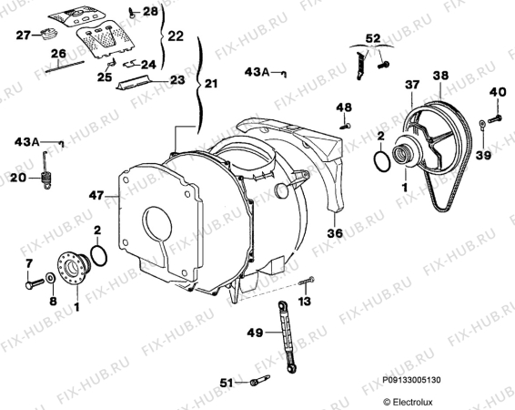 Взрыв-схема стиральной машины Aeg Electrolux L47328 - Схема узла Functional parts 267